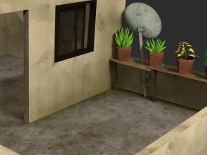 my house toon style low-poly 3D Model