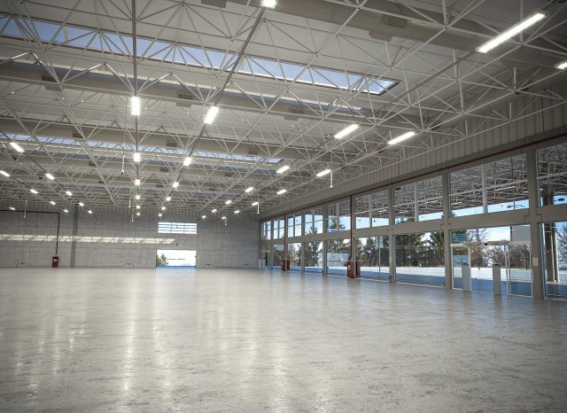 warehouse 3D Model .c4d .max .obj .3ds .fbx .stl .blend 