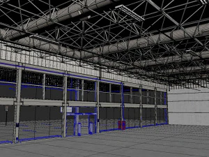 仓库 3D 模型