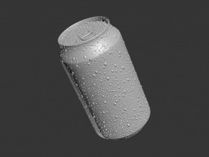 soda can with droplets 350ml Modello 3D
