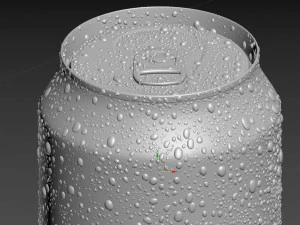 soda can with droplets 350ml 3D Model