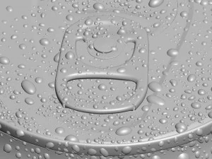 soda can with droplets 350ml 3D Model