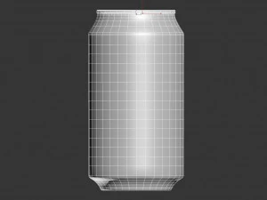 soda can with droplets 350ml 3D Model