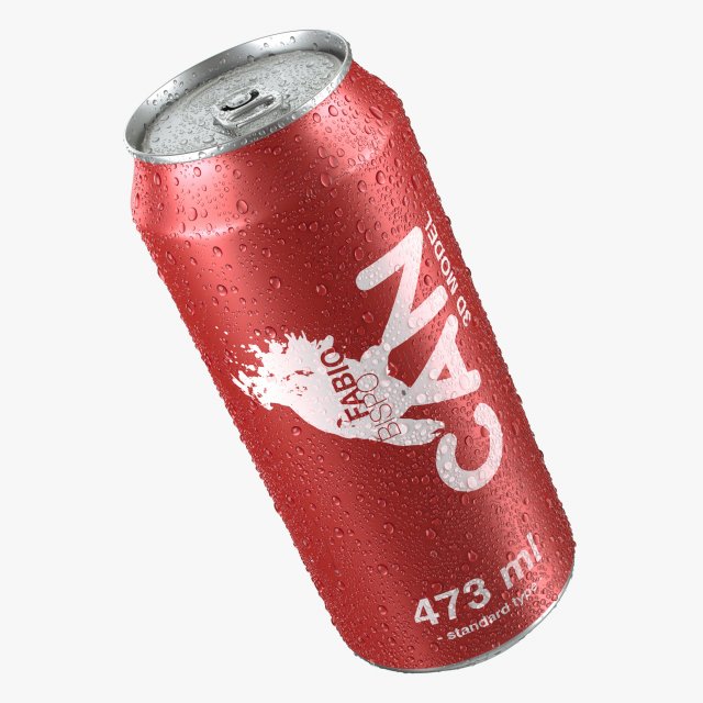 soda can with droplets 473ml 3Dモデル .c4d .max .obj .3ds .fbx .stl .blend 