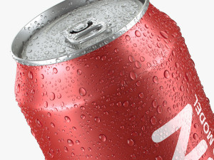 soda can with droplets 473ml 3Dモデル