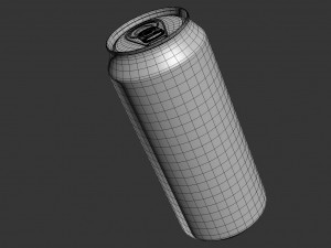 soda can with droplets 473ml 3Dモデル