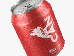 soda can with droplets 250ml 3Dモデル