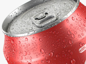 soda can with droplets 250ml 3D Model
