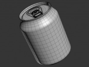 soda can with droplets 250ml 3D Model