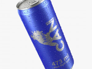 energy can with droplets 473ml Modelo 3D