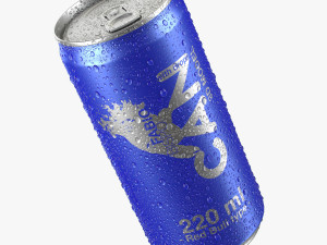 energy can with droplets 220ml Modelo 3D