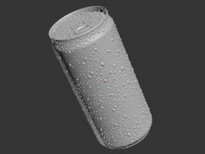 energy can with droplets 220ml Modelo 3D