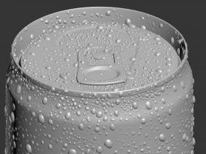 energy can with droplets 220ml Modelo 3D