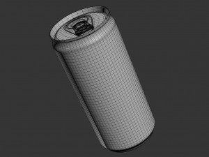 energy can with droplets 220ml Modelo 3D