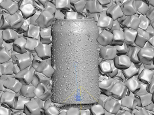 soda can with ice cubs Modelo 3D