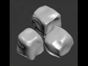 soda can with ice cubs 3D Model