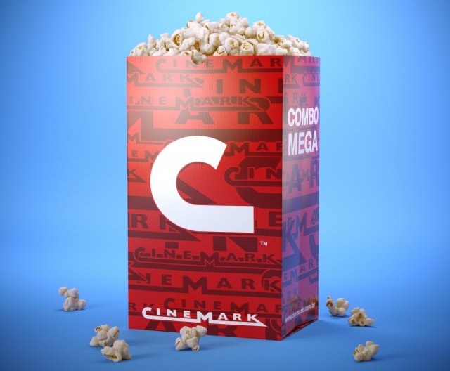 popcorn bag 3D Model .c4d .max .obj .3ds .fbx .stl .blend 