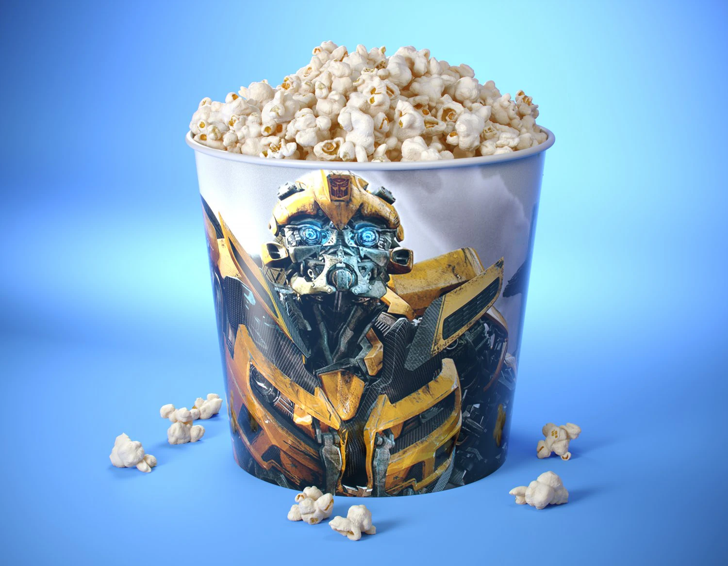 popcorn bucket 3D Model .c4d .max .obj .3ds .fbx .stl .blend 