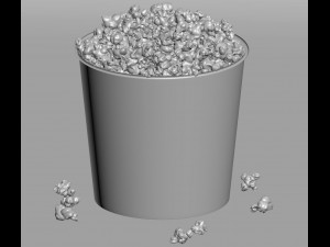 popcorn bucket 3D मॉडल