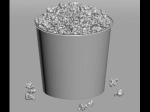 popcorn bucket 3D Model