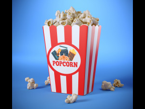 popcorn box 3Dモデル