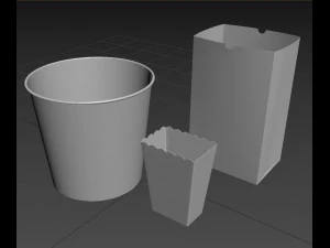 popcorn 3d collection 3D Model