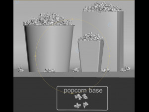 popcorn 3d collection Modelo 3D