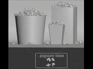 popcorn 3d collection 3D Model