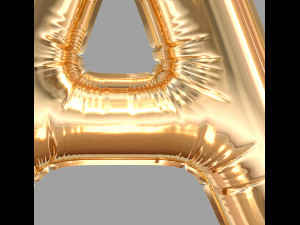 balloons alphabet golden 3Dモデル