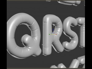 balloons alphabet golden 3Dモデル