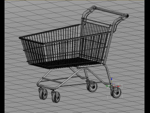 shopping supermarket cart Modelo 3D