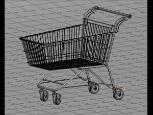 shopping supermarket cart 3D Model
