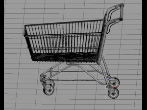 shopping supermarket cart 3D Model