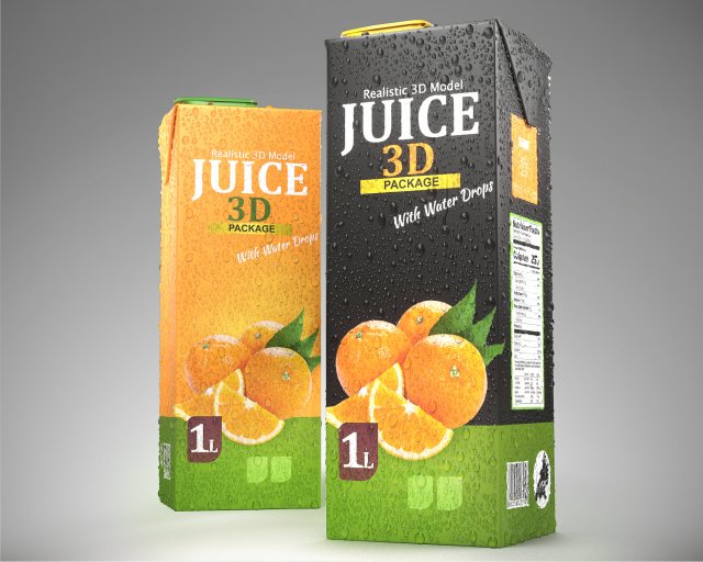juice box Model 3D .c4d .max .obj .3ds .fbx .stl .blend 