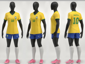 womens soccer uniform 3D Model