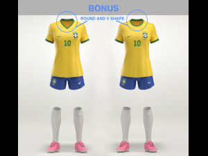 womens soccer uniform Modelo 3D