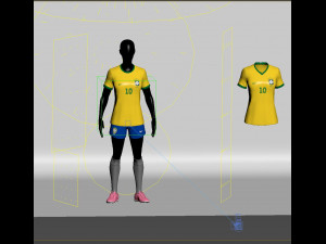 womens soccer uniform Modelo 3D