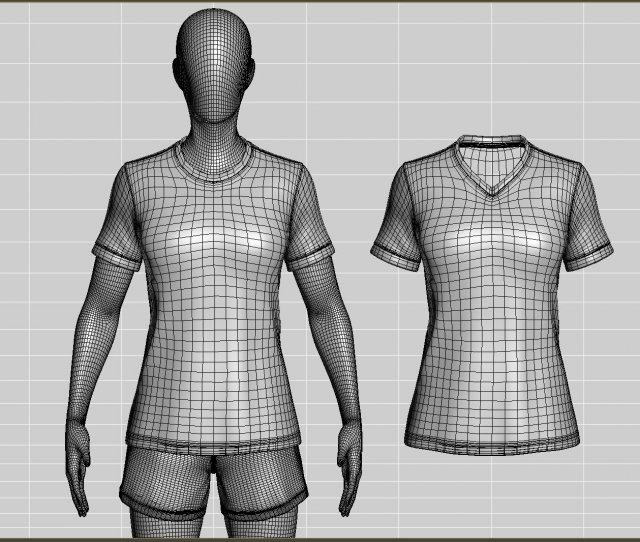 womens soccer uniform 3D Model in Sports Equipment 3DExport
