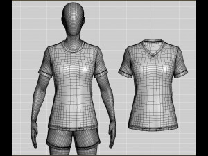 womens soccer uniform Modelo 3D