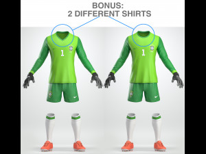 goalkeeper soccer uniform 3D Model