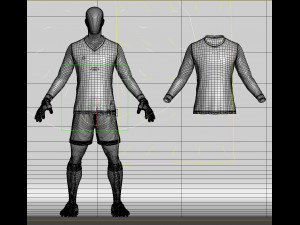 goalkeeper soccer uniform 3D Model