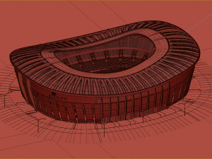 football soccer stadium 3D मॉडल