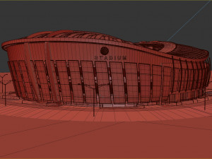 football soccer stadium 3D मॉडल