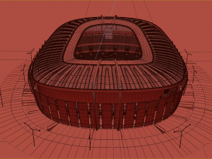 football soccer stadium 3D मॉडल