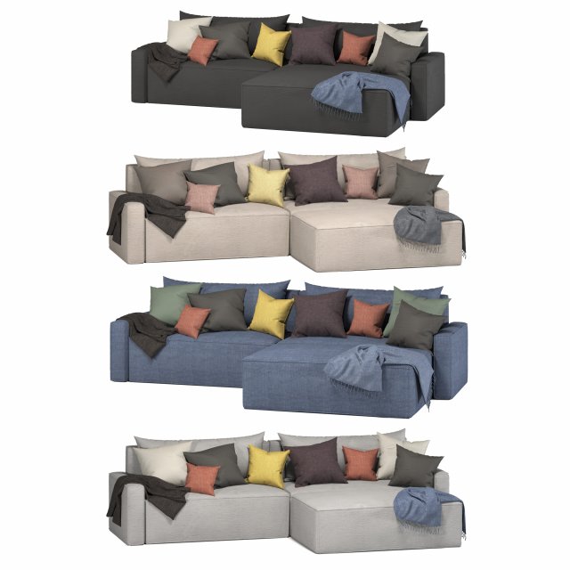 min otti sofa Modello 3D .c4d .max .obj .3ds .fbx .stl .blend 