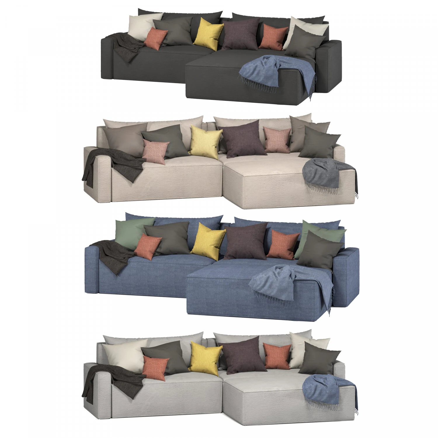 sof&aacute; min otti Modelo 3D .c4d .max .obj .3ds .fbx .stl .blend 