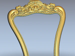 R&uuml;ckseite des Stuhls 3D Modell