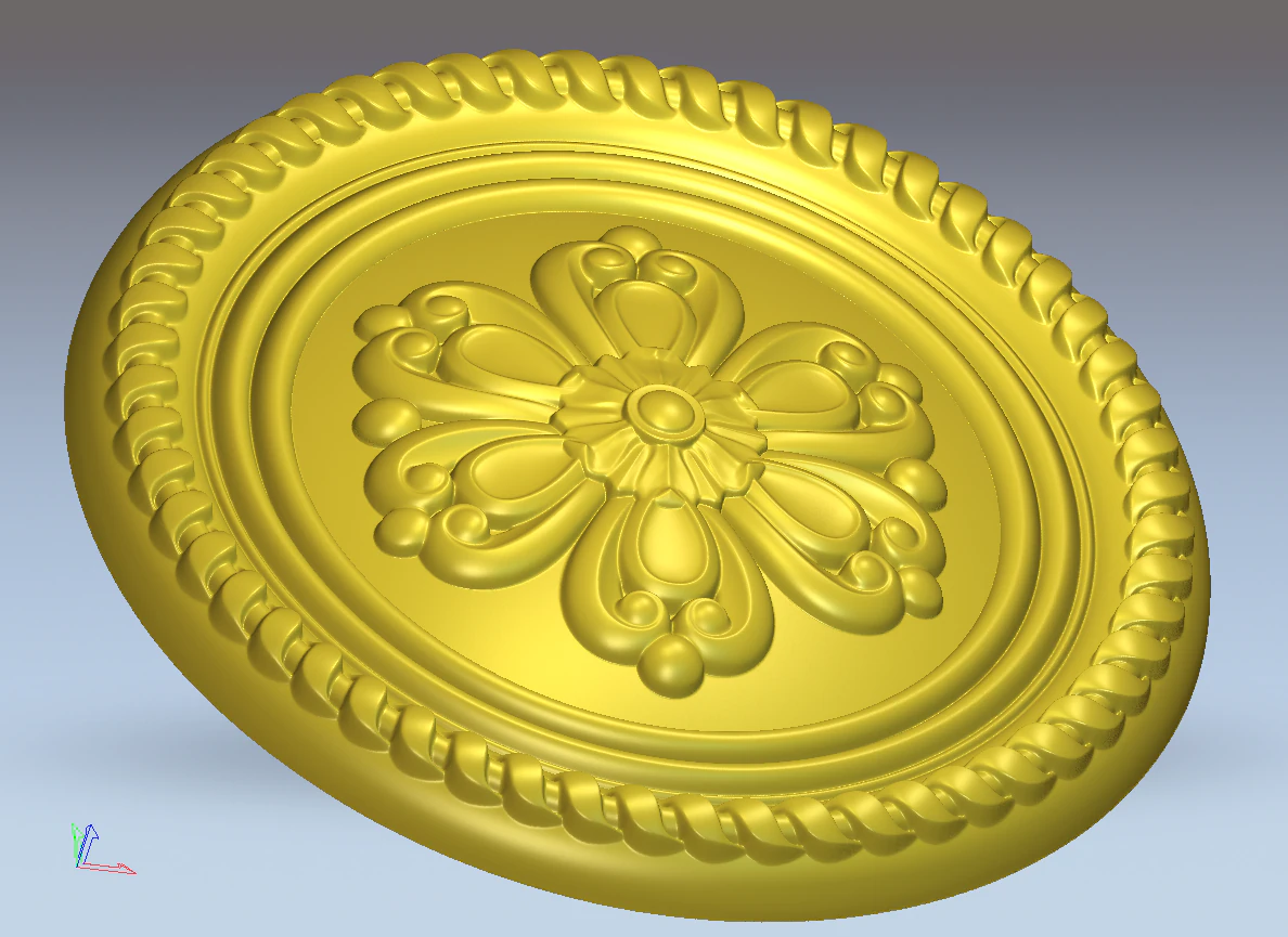 decorative rosette 3D Model .c4d .max .obj .3ds .fbx .stl .blend 
