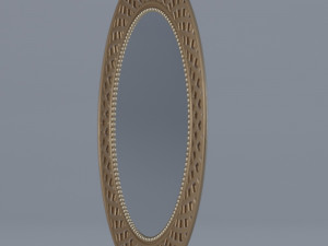 bronze round wall mirror Model 3D