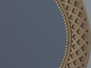 bronze round wall mirror Model 3D